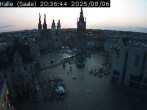 Archiv Foto Webcam Blick vom Ratshof auf den Marktplatz in Halle 19:00