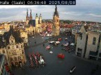 Archiv Foto Webcam Blick vom Ratshof auf den Marktplatz in Halle 05:00