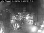 Archiv Foto Webcam Blick vom Ratshof auf den Marktplatz in Halle 01:00