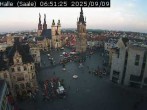 Archiv Foto Webcam Blick vom Ratshof auf den Marktplatz in Halle 03:00