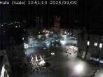 Archiv Foto Webcam Blick vom Ratshof auf den Marktplatz in Halle 19:00