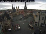 Archiv Foto Webcam Blick vom Ratshof auf den Marktplatz in Halle 07:00