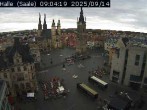 Archiv Foto Webcam Blick vom Ratshof auf den Marktplatz in Halle 08:00