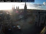 Archiv Foto Webcam Blick vom Ratshof auf den Marktplatz in Halle 17:00