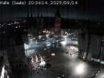 Archiv Foto Webcam Blick vom Ratshof auf den Marktplatz in Halle 19:00