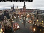 Archiv Foto Webcam Blick vom Ratshof auf den Marktplatz in Halle 05:00