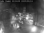 Archiv Foto Webcam Blick vom Ratshof auf den Marktplatz in Halle 23:00