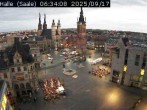 Archiv Foto Webcam Blick vom Ratshof auf den Marktplatz in Halle 05:00