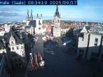 Archiv Foto Webcam Blick vom Ratshof auf den Marktplatz in Halle 07:00