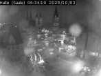 Archiv Foto Webcam Blick vom Ratshof auf den Marktplatz in Halle 05:00