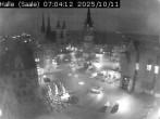 Archiv Foto Webcam Blick vom Ratshof auf den Marktplatz in Halle 06:00