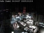 Archiv Foto Webcam Blick vom Ratshof auf den Marktplatz in Halle 03:00