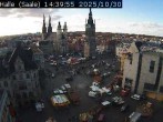 Archiv Foto Webcam Blick vom Ratshof auf den Marktplatz in Halle 13:00