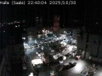 Archiv Foto Webcam Blick vom Ratshof auf den Marktplatz in Halle 21:00