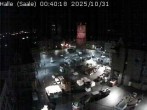 Archiv Foto Webcam Blick vom Ratshof auf den Marktplatz in Halle 23:00