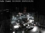 Archiv Foto Webcam Blick vom Ratshof auf den Marktplatz in Halle 01:00
