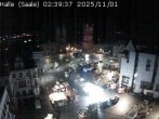 Archiv Foto Webcam Blick vom Ratshof auf den Marktplatz in Halle 01:00