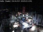 Archiv Foto Webcam Blick vom Ratshof auf den Marktplatz in Halle 03:00