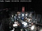 Archiv Foto Webcam Blick vom Ratshof auf den Marktplatz in Halle 23:00