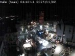 Archiv Foto Webcam Blick vom Ratshof auf den Marktplatz in Halle 03:00