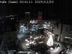 Archiv Foto Webcam Blick vom Ratshof auf den Marktplatz in Halle 23:00