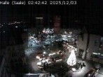 Archiv Foto Webcam Blick vom Ratshof auf den Marktplatz in Halle 01:00