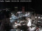 Archiv Foto Webcam Blick vom Ratshof auf den Marktplatz in Halle 05:00