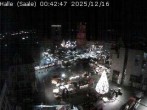 Archiv Foto Webcam Blick vom Ratshof auf den Marktplatz in Halle 23:00