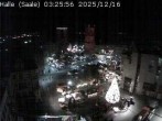 Archiv Foto Webcam Blick vom Ratshof auf den Marktplatz in Halle 02:00
