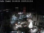 Archiv Foto Webcam Blick vom Ratshof auf den Marktplatz in Halle 03:00