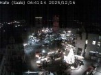 Archiv Foto Webcam Blick vom Ratshof auf den Marktplatz in Halle 05:00
