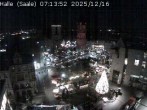Archiv Foto Webcam Blick vom Ratshof auf den Marktplatz in Halle 06:00