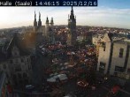 Archiv Foto Webcam Blick vom Ratshof auf den Marktplatz in Halle 13:00