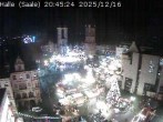 Archiv Foto Webcam Blick vom Ratshof auf den Marktplatz in Halle 19:00