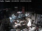 Archiv Foto Webcam Blick vom Ratshof auf den Marktplatz in Halle 21:00