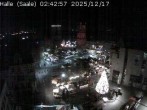 Archiv Foto Webcam Blick vom Ratshof auf den Marktplatz in Halle 01:00