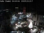 Archiv Foto Webcam Blick vom Ratshof auf den Marktplatz in Halle 03:00