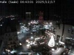 Archiv Foto Webcam Blick vom Ratshof auf den Marktplatz in Halle 05:00