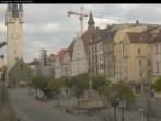 Archiv Foto Webcam Straubing: Blick auf den Stadtturm und Ludwigsplatz 01:00