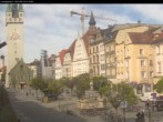Archiv Foto Webcam Straubing: Blick auf den Stadtturm und Ludwigsplatz 04:00