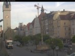 Archiv Foto Webcam Straubing: Blick auf den Stadtturm und Ludwigsplatz 06:00