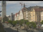 Archiv Foto Webcam Straubing: Blick auf den Stadtturm und Ludwigsplatz 12:00