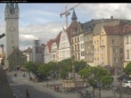 Archiv Foto Webcam Straubing: Blick auf den Stadtturm und Ludwigsplatz 11:00