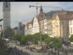 Archiv Foto Webcam Straubing: Blick auf den Stadtturm und Ludwigsplatz 11:00
