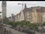 Archiv Foto Webcam Straubing: Blick auf den Stadtturm und Ludwigsplatz 13:00