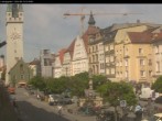 Archiv Foto Webcam Straubing: Blick auf den Stadtturm und Ludwigsplatz 09:00