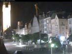 Archiv Foto Webcam Straubing: Blick auf den Stadtturm und Ludwigsplatz 21:00
