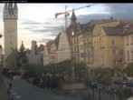 Archiv Foto Webcam Straubing: Blick auf den Stadtturm und Ludwigsplatz 08:00