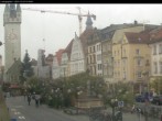 Archiv Foto Webcam Straubing: Blick auf den Stadtturm und Ludwigsplatz 09:00