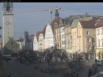 Archiv Foto Webcam Straubing: Blick auf den Stadtturm und Ludwigsplatz 09:00